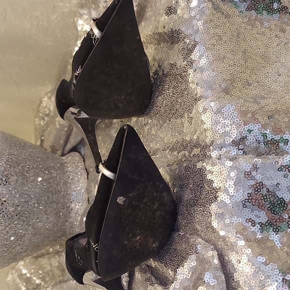Rare Sexy Baby Phat Black & Silver Heels - Picture 9 of 10